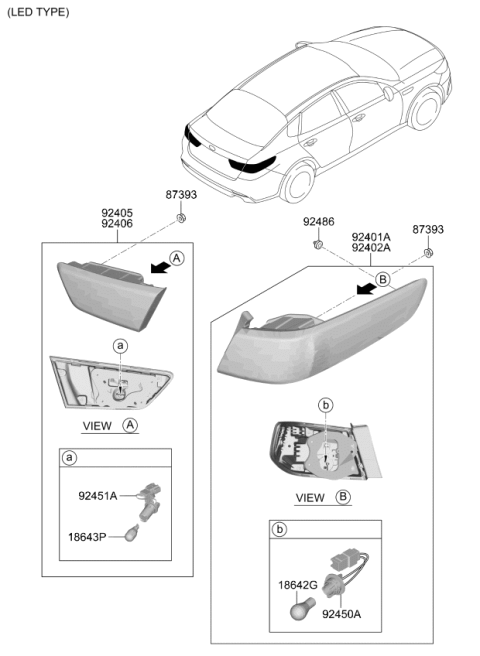 2020 Kia Optima Rear Combination Lamp Diagram 2