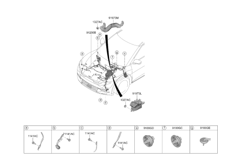 2023 Kia EV6 Wiring Grommet   Diagram for 91981CV230