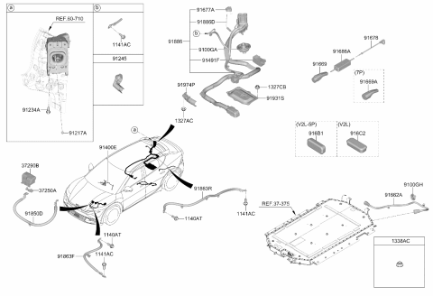 2022 Kia EV6 Wiring Grommet Diagram for 91981CV810