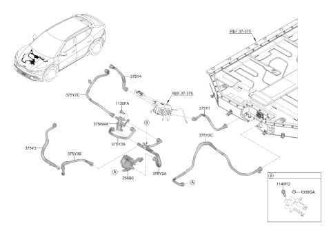 2025 Kia EV6 Korean made Cooling System Diagram 3