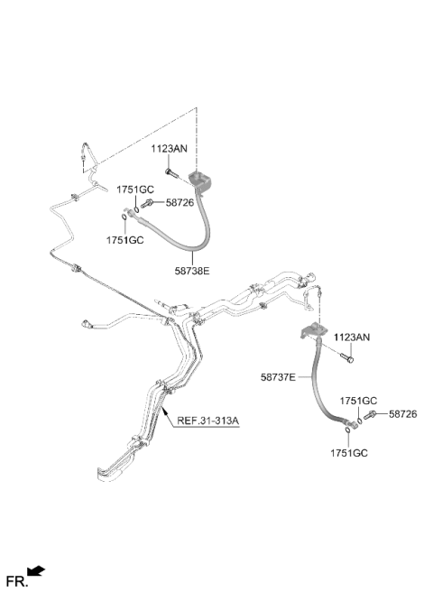 2025 Kia Niro Brake Fluid Line Diagram 2