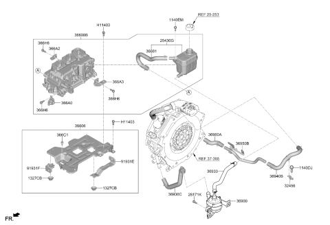 2023 Kia Niro TANK ASSY-RESERVOIR Diagram for 254R0AT000