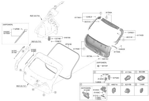 2025 Kia Niro LIFTER ASSY-TAIL GAT Diagram for 81840AT000