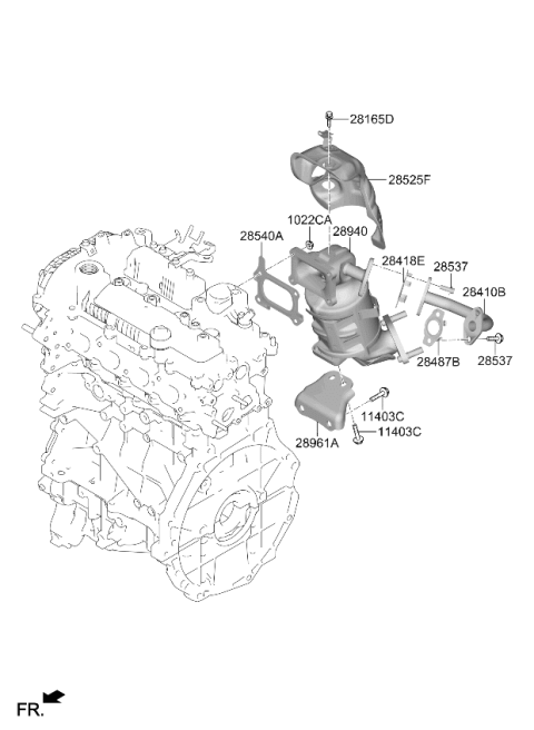 2026 Kia Niro CONVERTER ASSY-WARM Diagram for 2853008450
