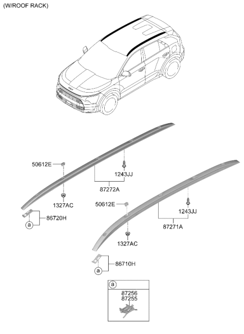 2025 Kia Niro Roof Garnish & Rear Spoiler Diagram 2