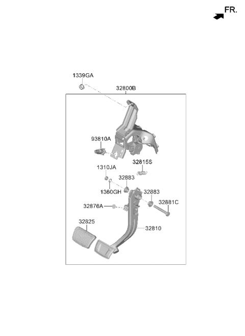 2023 Kia Niro Brake Pedal Diagram for 32810BY100