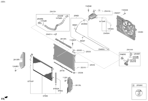 2026 Kia K5 Air Guard Right Hand Diagram for 29134L2AB0