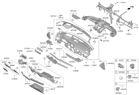 2025 Kia K5 Glove Box Assembly Diagram for 84510L2000WK