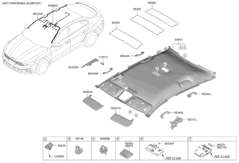 2025 Kia K5 Clip-Mounting Diagram for 928953Y000