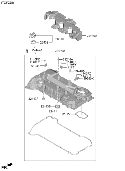 2025 Kia K5 Rocker Cover Diagram 2