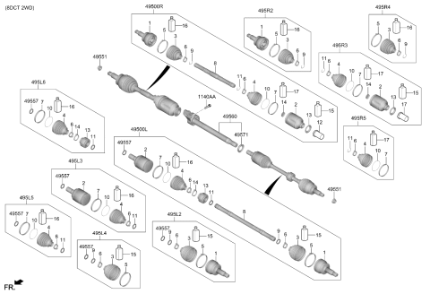 2025 Kia K5 Front Drive Shaft Diagram 3