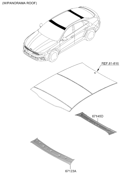 2025 Kia K5 Roof Panel Diagram 2