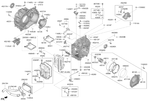 2026 Kia K5 PAN ASSY-ATA OIL Diagram for 452804G800
