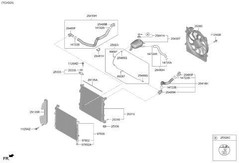 2025 Kia K5 Engine Cooling System Diagram 2