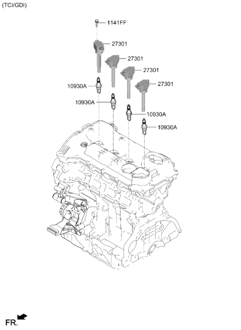 2025 Kia K5 Spark Plug & Cable Diagram 2