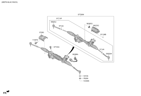 2025 Kia K5 GEAR & LINKAGE ASSY Diagram for 57700L2AA0