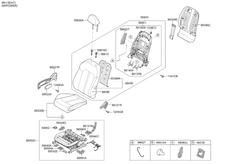 2025 Kia K5 Front Seat Cushion Assembly Diagram for 88200L2TK0JC6