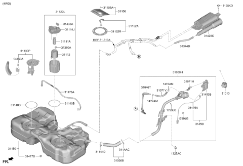 2026 Kia K5 PLATE & SENDER ASSY Diagram for 31130L1900