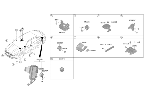 2026 Kia K5 Air Bag Control Module Assembly Diagram for 95910L2AA0