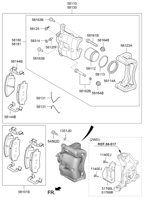 2020 Kia Stinger Boot-Piston Diagram for 58114J5500