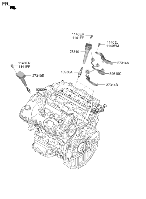 2018 Kia Stinger Spark Plug & Cable Diagram 2