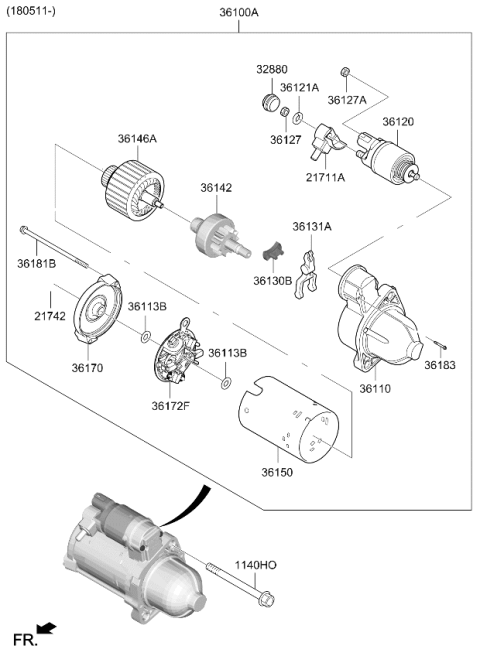2018 Kia Stinger Starter Diagram 2