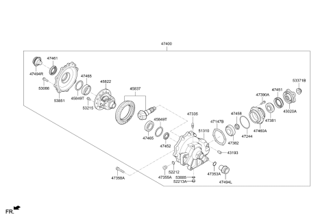 2018 Kia Stinger Transfer Assy Diagram 3