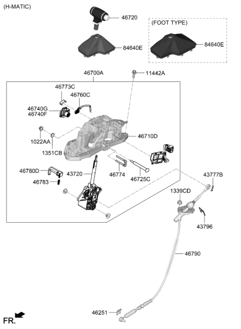 2018 Kia Stinger Shift Lever Control Diagram 2