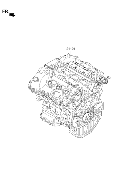 2018 Kia Stinger Sub Engine Assy Diagram 2