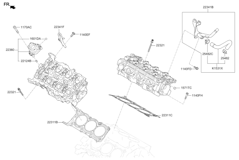2018 Kia Stinger Cylinder Head Diagram 2