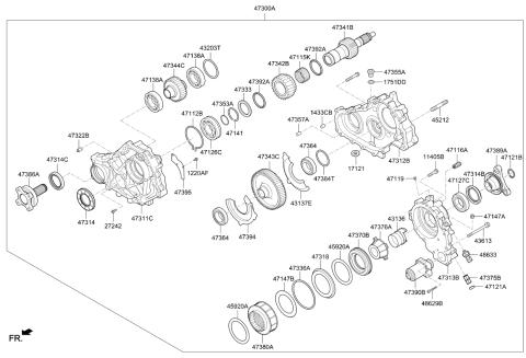 2020 Kia Stinger Bolt-HEXAGON Diagram for 243622E700