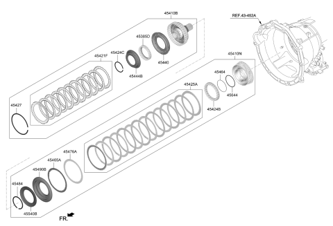2020 Kia Stinger Snap Ring Diagram for 4542747000