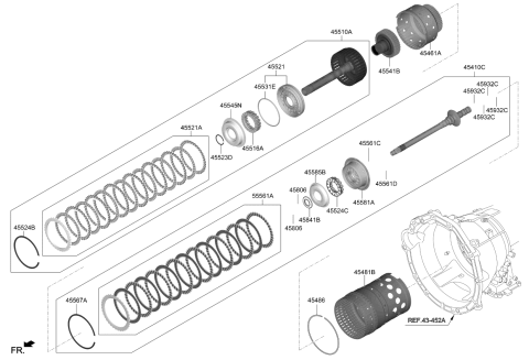 2018 Kia Stinger Transaxle Clutch-Auto Diagram 3
