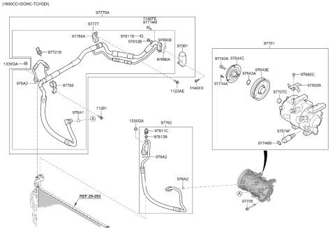 2021 Kia Forte Air Condition System-Cooler Line Diagram 2
