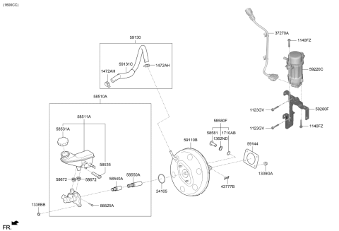 2021 Kia Forte Brake Master Cylinder & Booster Diagram 2