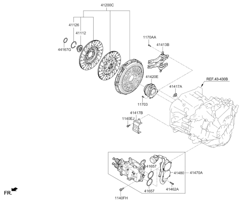 2021 Kia Forte Clutch & Release Fork Diagram 5