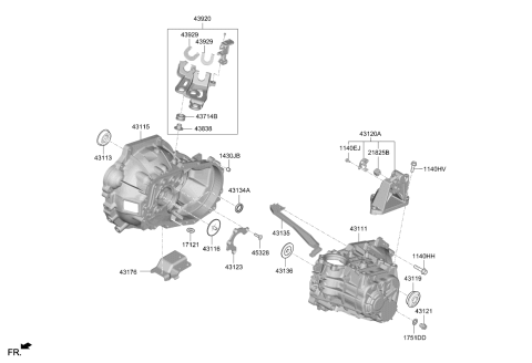 2021 Kia Forte Transaxle Case-Manual Diagram 2