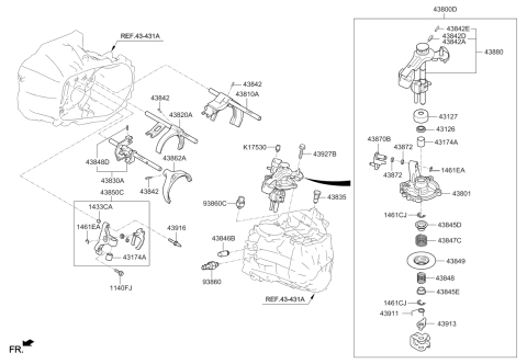 2021 Kia Forte Gear Shift Control-Manual Diagram 3