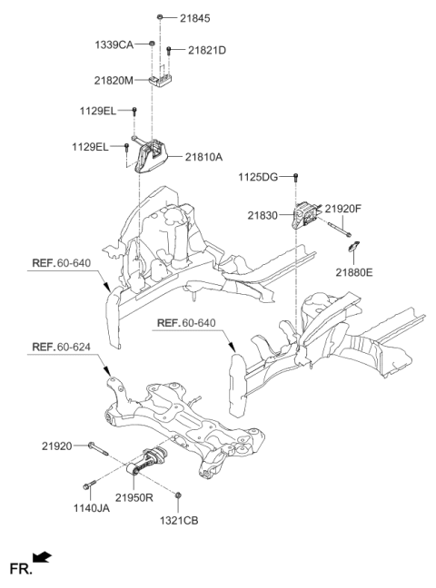 2020 Kia Forte Bracket Assembly-Engine Diagram for 21810M6050