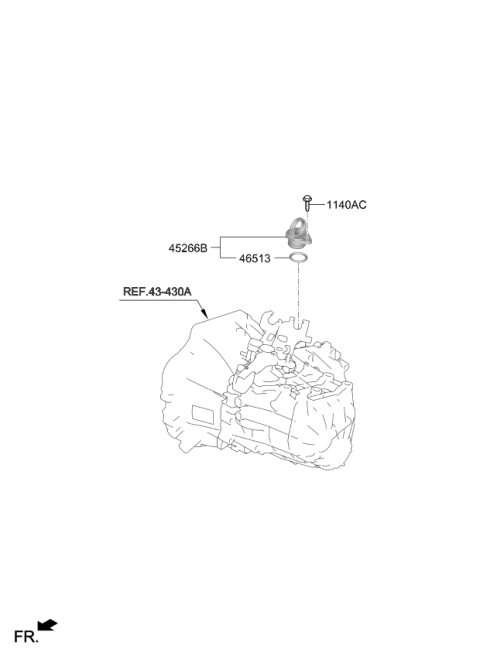 2020 Kia Forte Speedometer Driven Gear-Manual Diagram 2