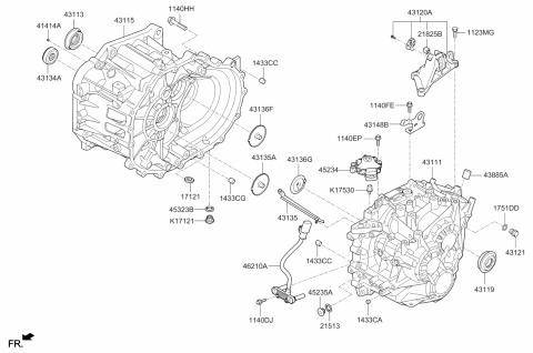 2021 Kia Forte Transaxle Case-Manual Diagram 5