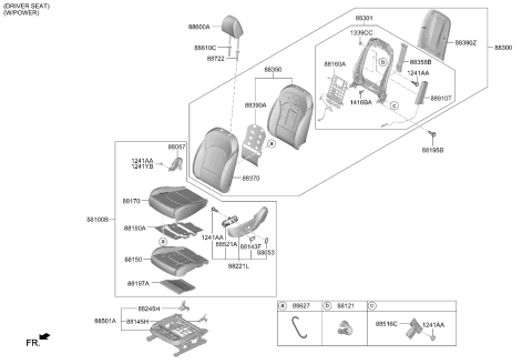 2021 Kia Forte Front Seat Diagram 3