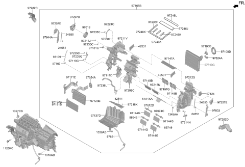 2024 Kia Sportage ACTUATOR MOTOR-MODE Diagram for 97154N7000