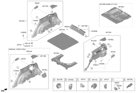 2024 Kia Sportage Rear Seat Belt Hook Diagram for 85778R5000WK