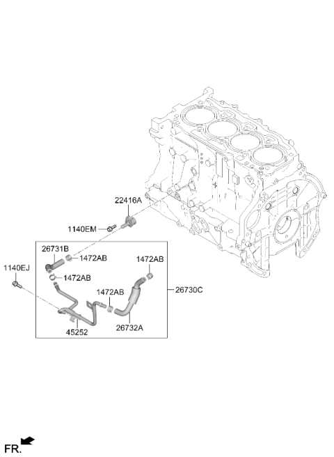 2025 Kia Sportage Gas Rocker Cover Diagram 2
