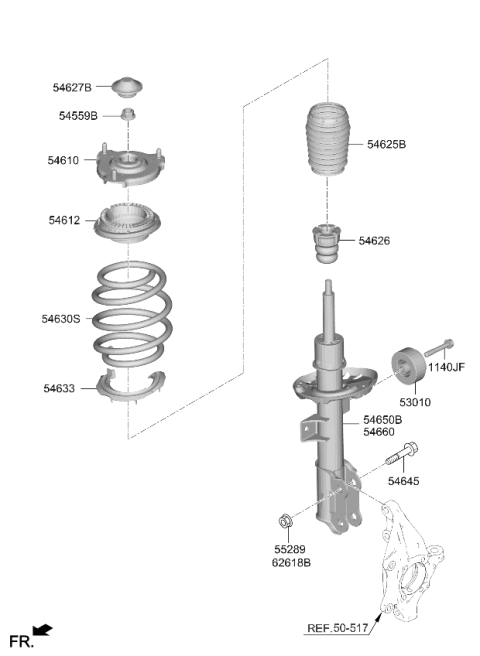 2023 Kia Sportage Bearing-Strut Diagram for 54612L1000