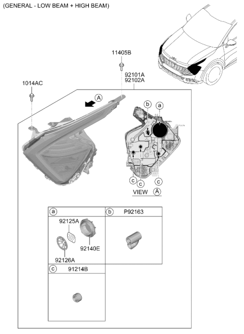 2025 Kia Sportage Gas Head Lamp Diagram 2