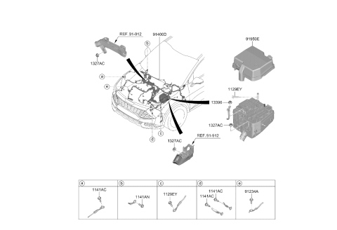 2023 Kia Sportage Control Wiring Assembly Diagram for 91421DW200