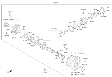 2020 Kia Sportage Bearing Diagram for 473634G100
