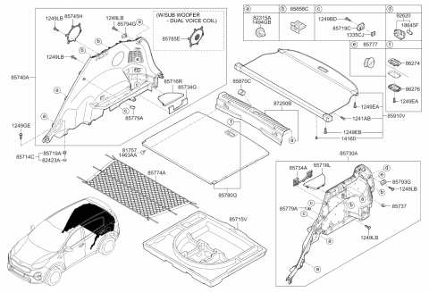 2021 Kia Sportage Tapping Screw Diagram for 1249204149B
